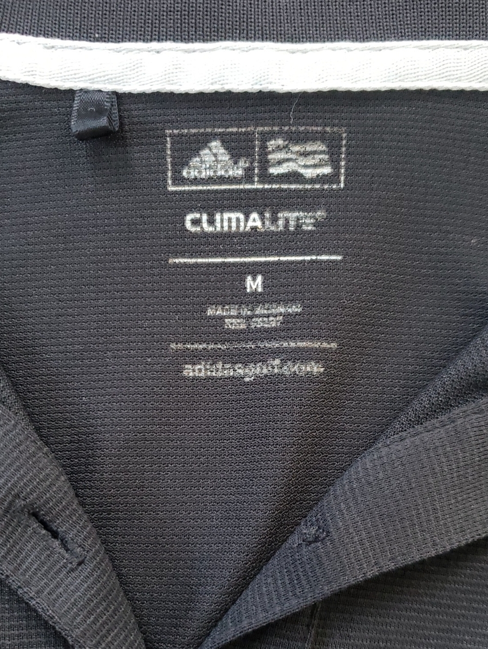 adidas Black Women’s Lightweight Short-Sleeve Climalite Textured Golf Polo Shirt - Picture 3 of 4